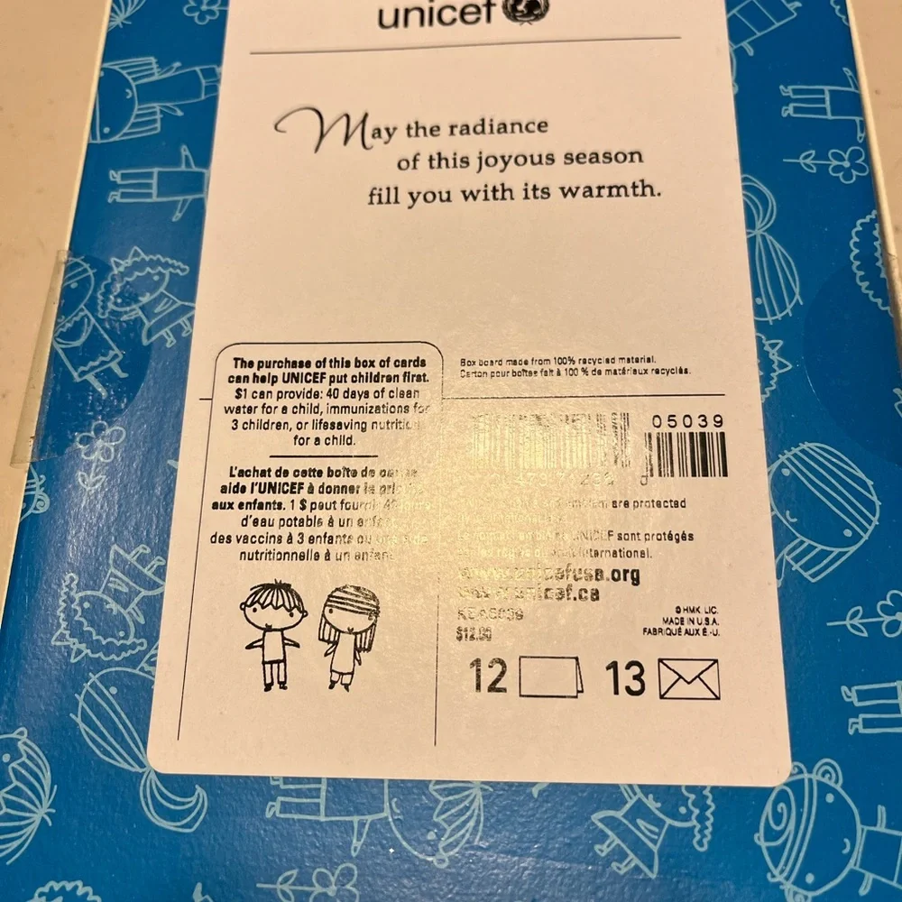 Vintage unicef hallmark cards 12 polar bears brand new in sealed box christmas